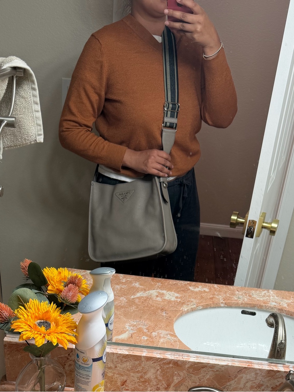 PRADA LEATHER HOBO BAG - Picture 6 of 8